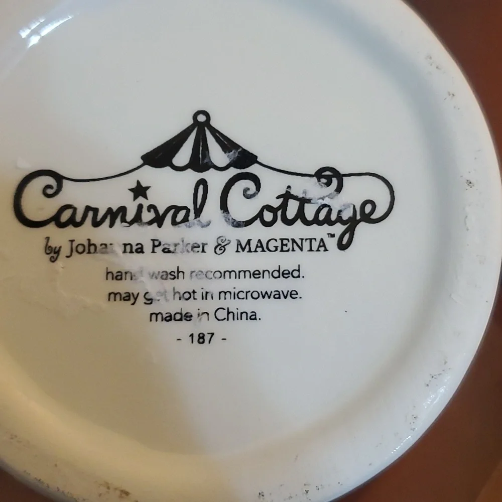 Johanna Parker Carnival Cottage Pumpkin Coffee Mug NWT - Picture 5 of 6